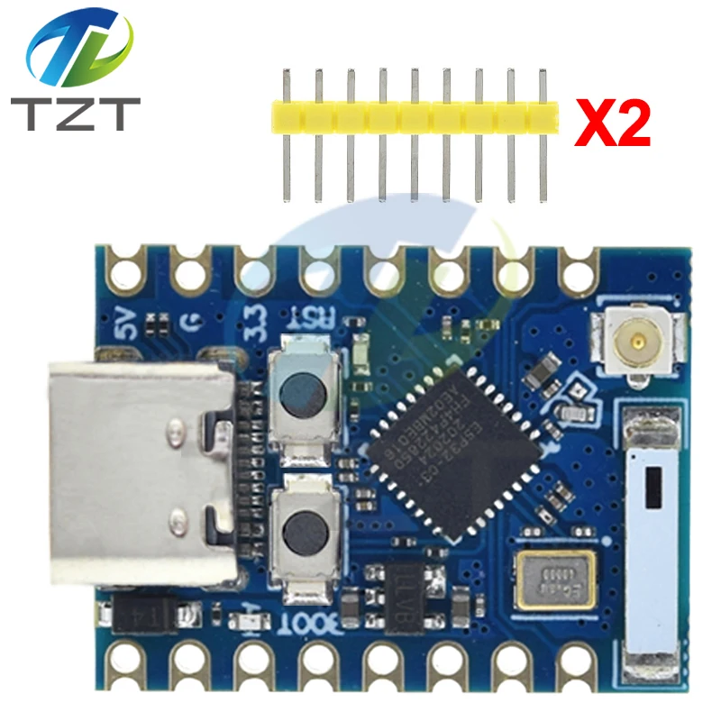 Плата разработки TZT 1/3 шт. ESP32-C3 Pro Mini, WiFi, Bluetooth, ультракомпактный размер, ESP8266, ESP32 C3, ESP 32 для Arduino