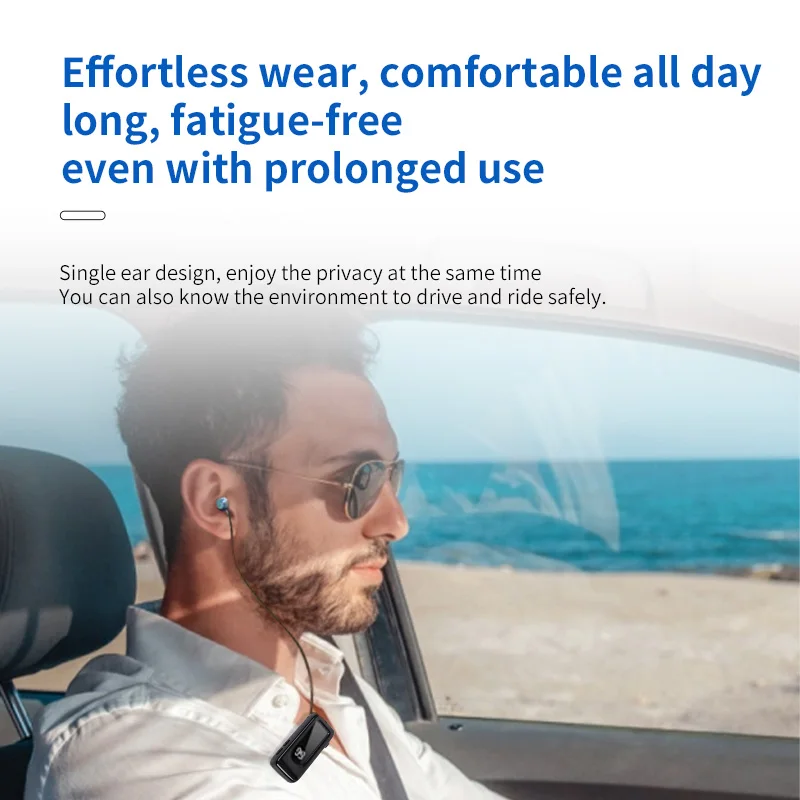 2025 新しい D70 Bluetooth イヤホン交換可能なバッテリーワイヤレスイヤフォン通話リマインドバイブレーター着用クリップドライバー電話用マイク