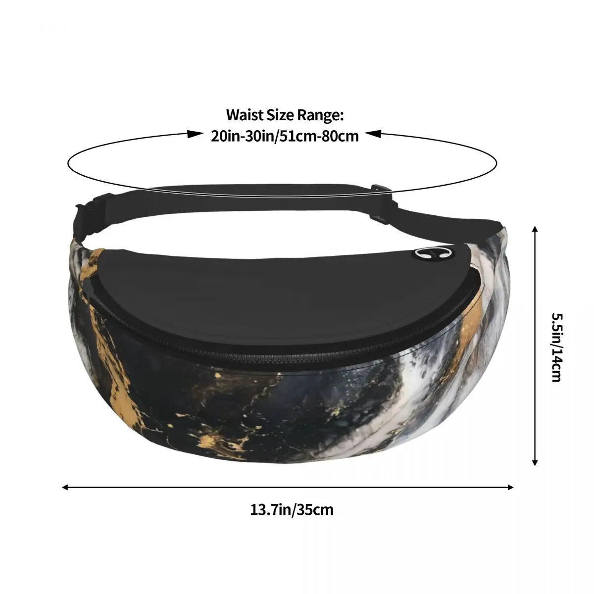 Mode Aquarel Marmeren Fanny Pack Vrouwen Mannen Crossbody Heuptas Voor Camping Biking Telefoon Geld Pouch