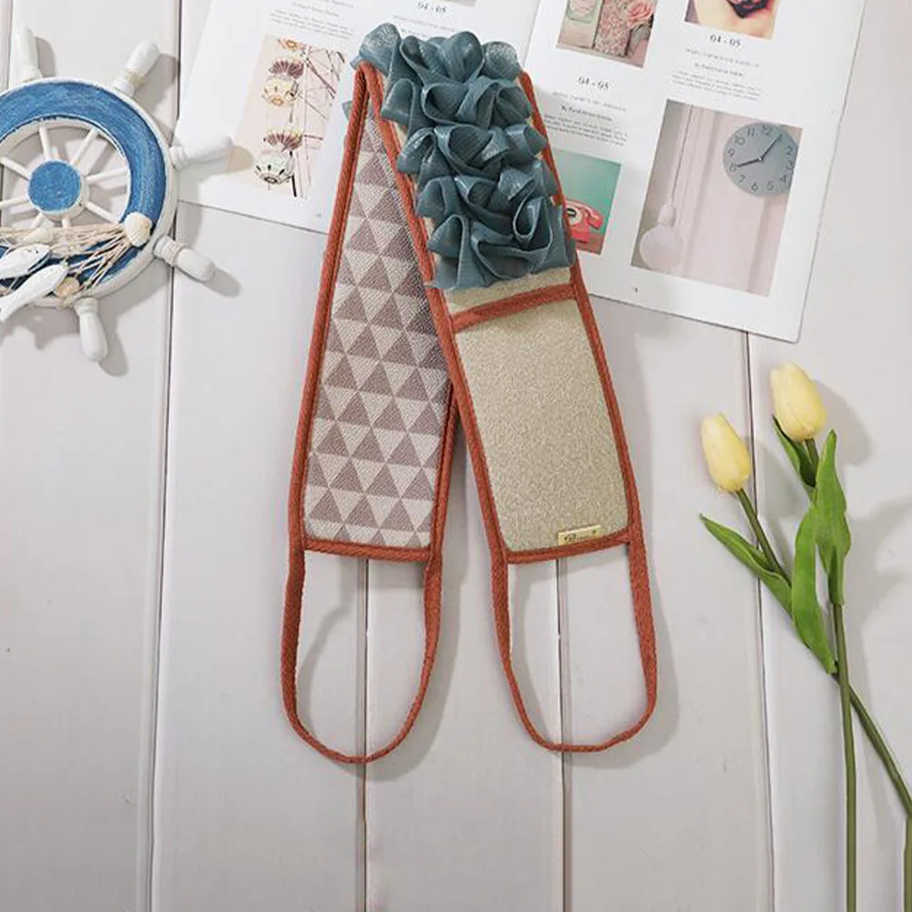 

2Pcs Double Sided Back Scrubber Long Bath Towels Exfoliating Strap Back Body Scrub Shower Supply