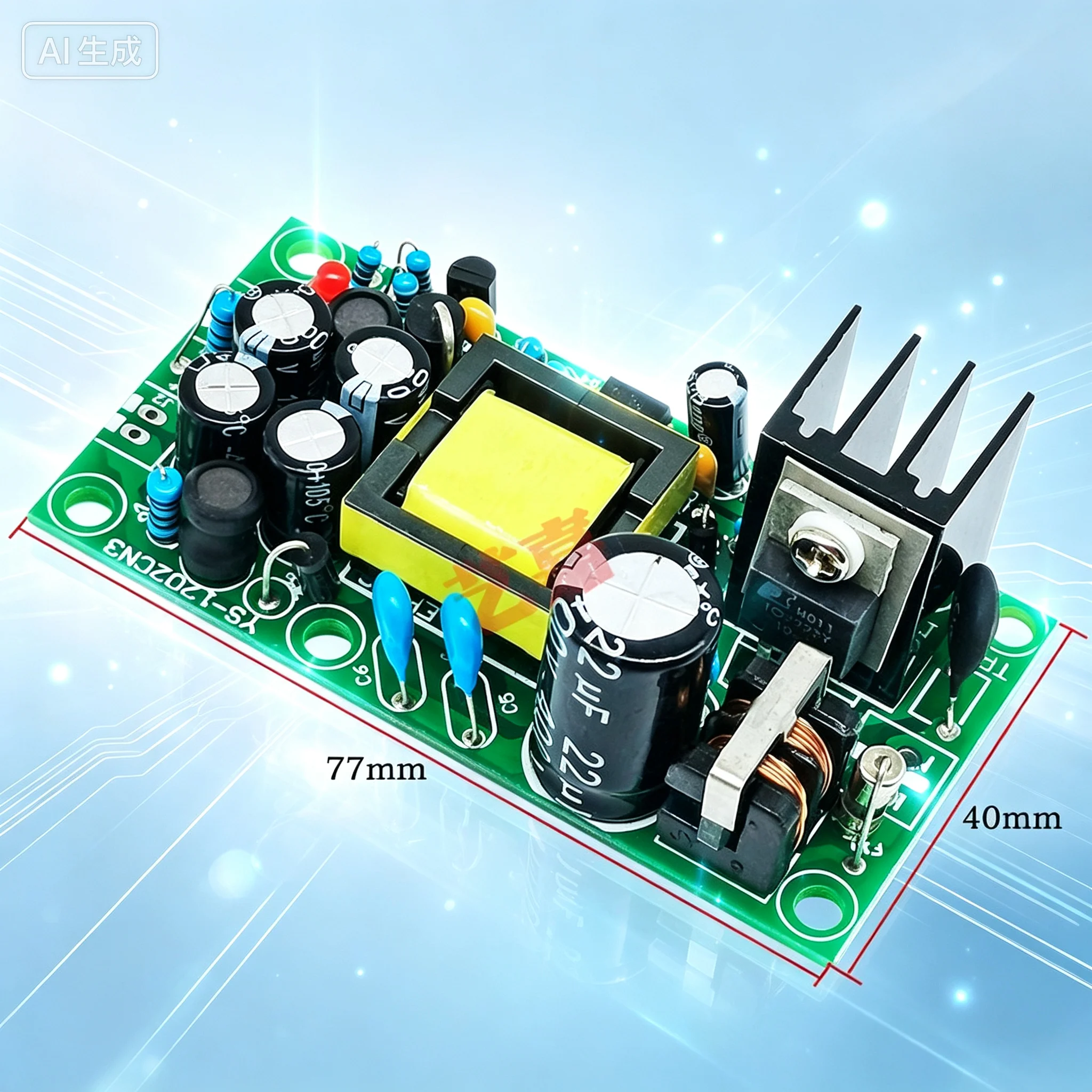 Power Module for AC-DC Isolated 220V to 12V1A 5V1A Dual Output