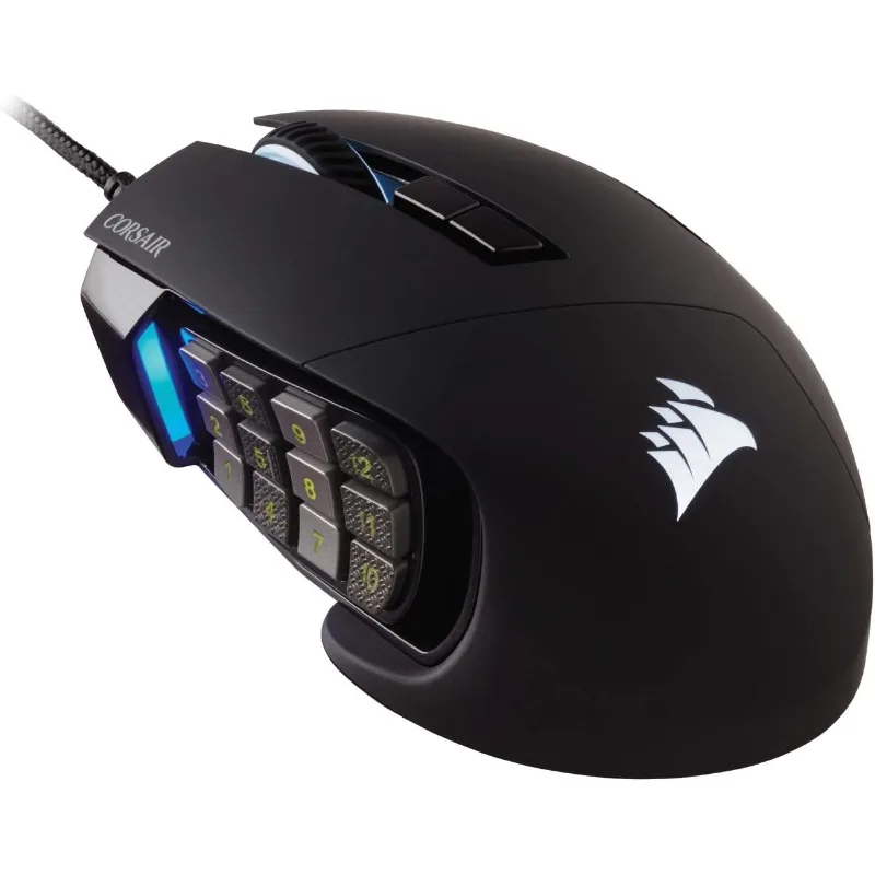 

RGB ELITE Gaming Mouse For MOBA, MMO 18,000 DPI 17 Progammable Buttons iCUE Compatible Black