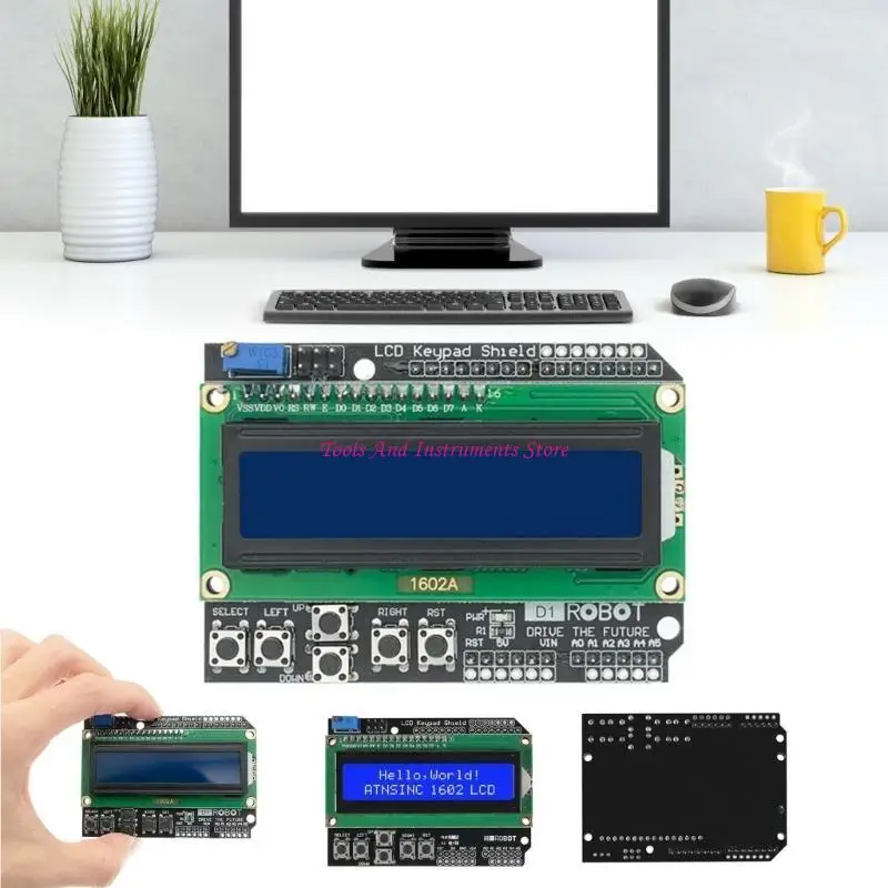 LCD Keypad Shield LCD1602 Expansion Module Enhancing Project Efficiency C7AC