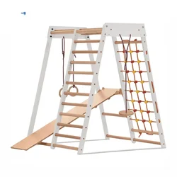 Wood Climbing Frame Playground Indoor Children's Pickler GYM Swing Combination Sports Exercise Sets