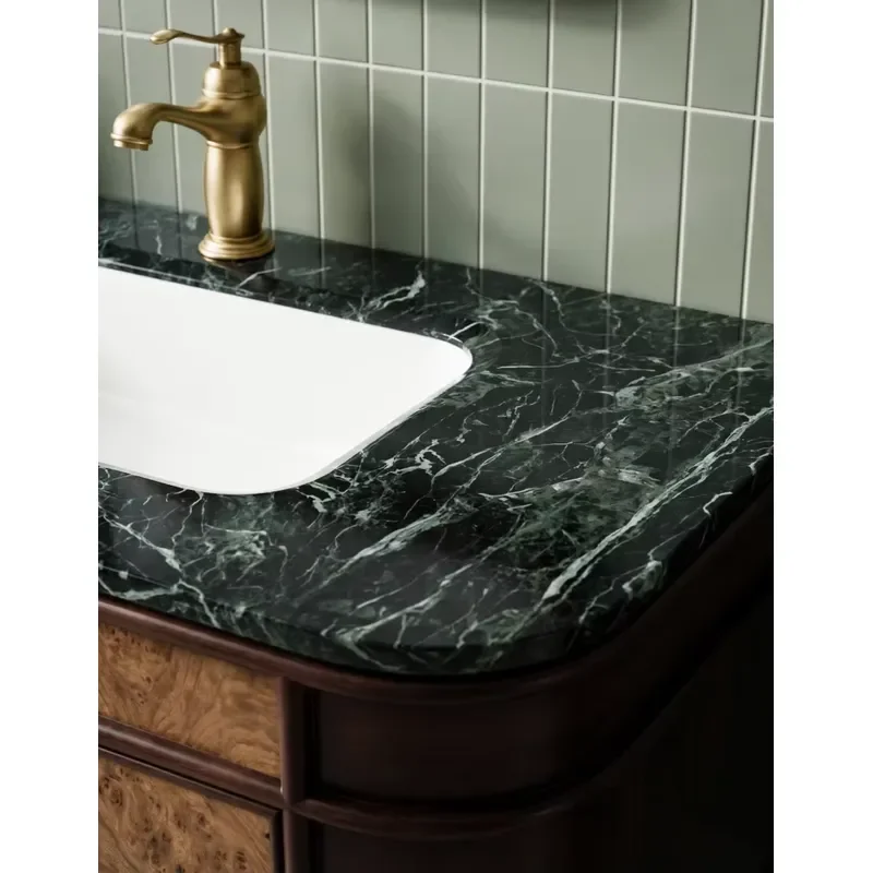 Custom Modern Wall Mounted Bathroom Vanity with Lavatory Sink with Cabinet with Mirror Furniture Set Factory Direct OEM ODM