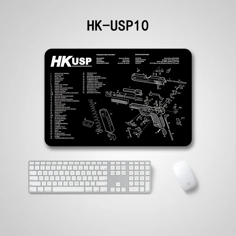 Water-Proof And Oil-Proof Gun Decomposition Game Desk Pad Oversized Advertising Office Desk Keyboard Mouse Pad