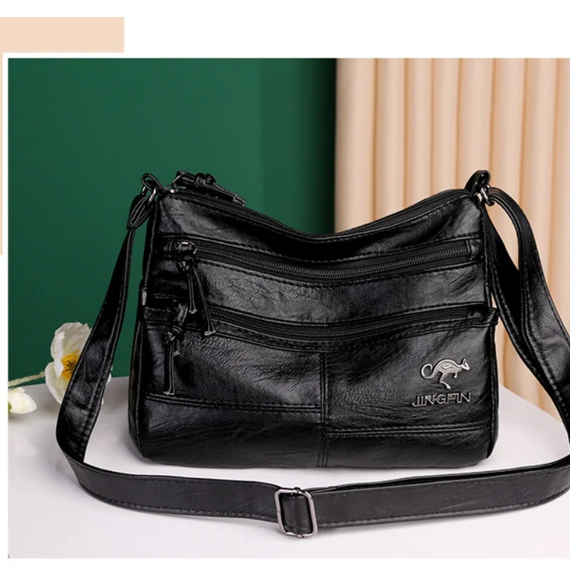 Women's Handbag Women's Shoulder Bag Fashion Purse Vintage Leather Bag Large Capacity Handbag Inclined Shoulder Bag Mom's Bag