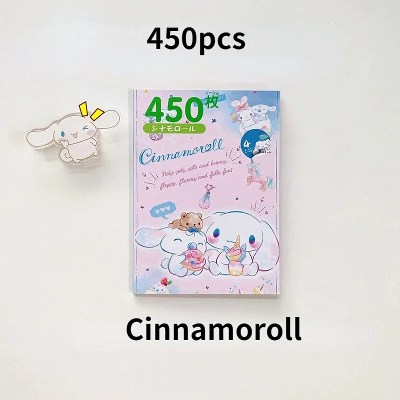450pcs Cute Cartoon Sanrio Kuromi Cinnamoroll Melody Hello Kitty PomPomPurin Pochacco Sticker Book(See The Video for Details)
