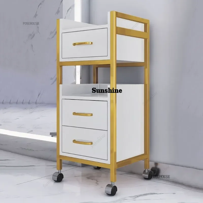 

Special Salon Trolleys Cabinet Hair Salon Commercial Furniture Barber Shop Multi-functional Storage Tool Cart with Drawer j