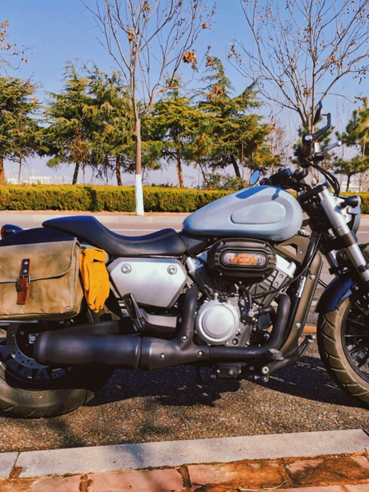 Retro Motorcycle Saddlebag Waterproof Canvas Motorcycle Bag  Vehicle Satchel Multi-Use Diagonal Bag Youth Casual