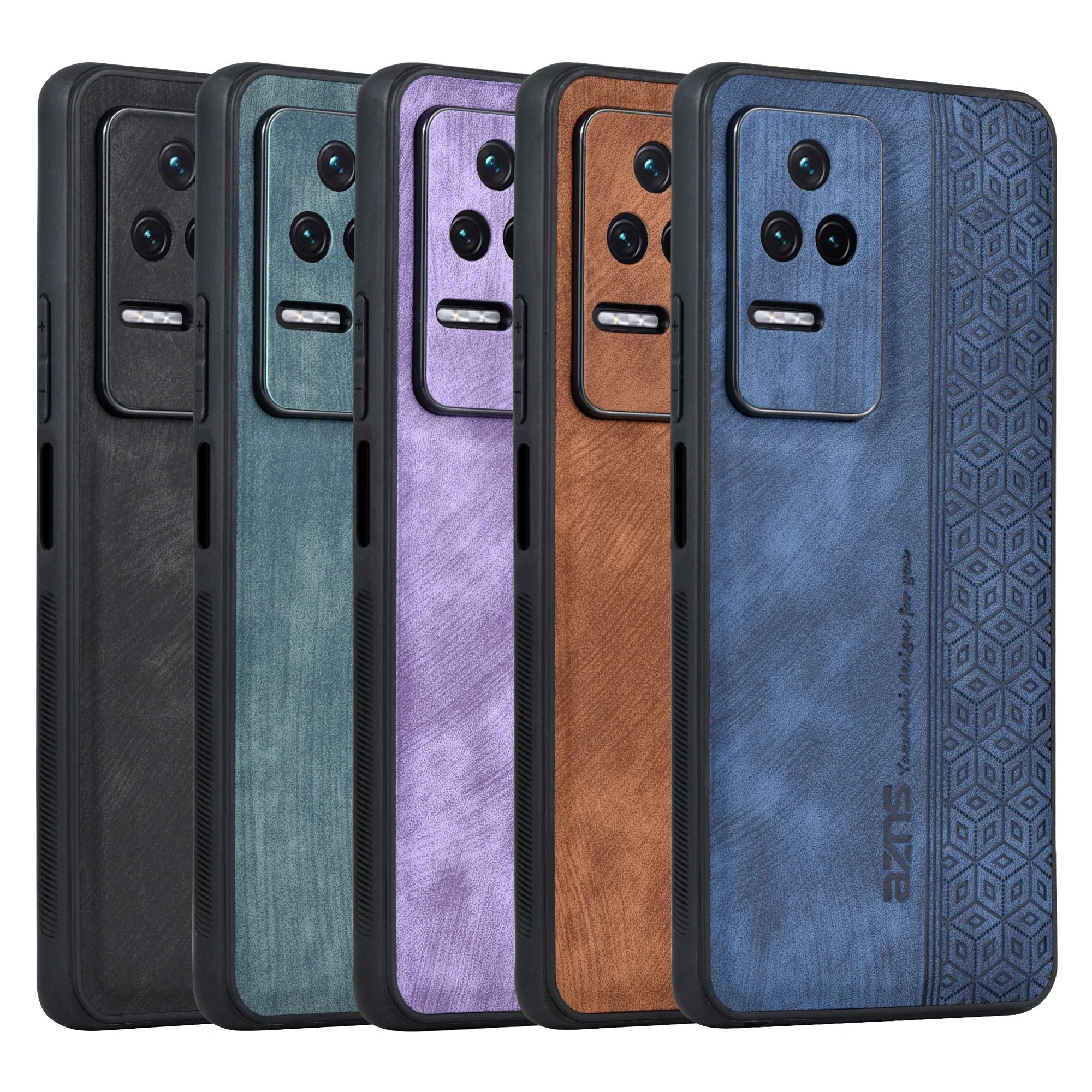 For xiaomi POCO F4 Чехол для back cover Skin Feel Shockproof Matte Leather Case Soft Funda For POCO F4