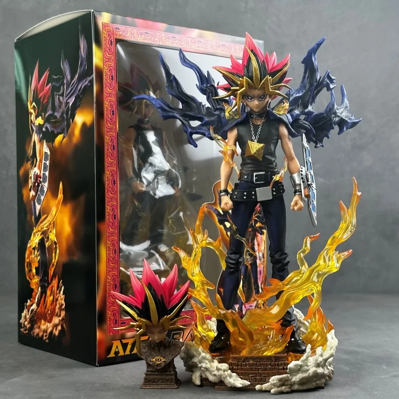 27cm Yugioh Figure Dark Game Action Figures Dimensional Yugi Muto Figurine Monster PVC Statue Collection Ornament Kids Toy Gifts