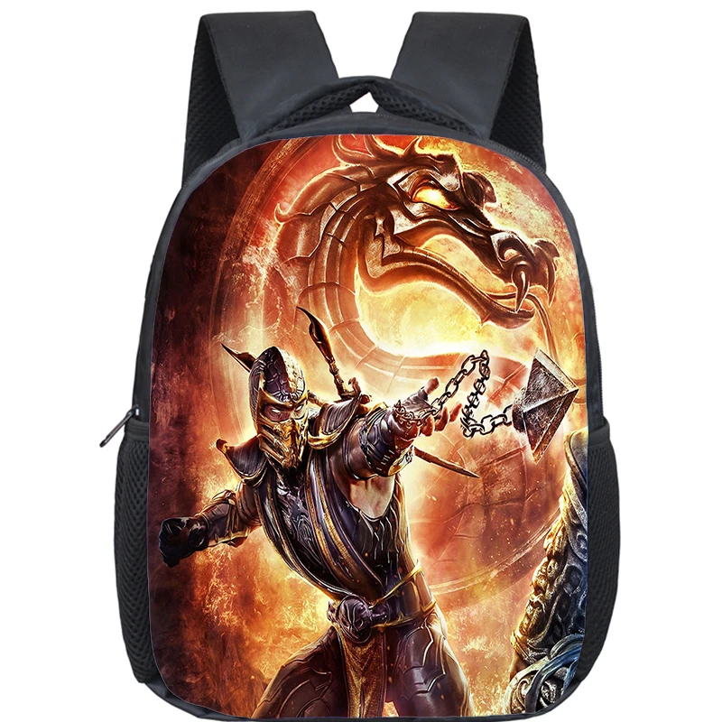 Mortal Kombat-Sac à Dos d'École de Maternelle pour Garçon et Fille, Cartable de Dessin Animé pour la Rentrée Sв, Cadeau