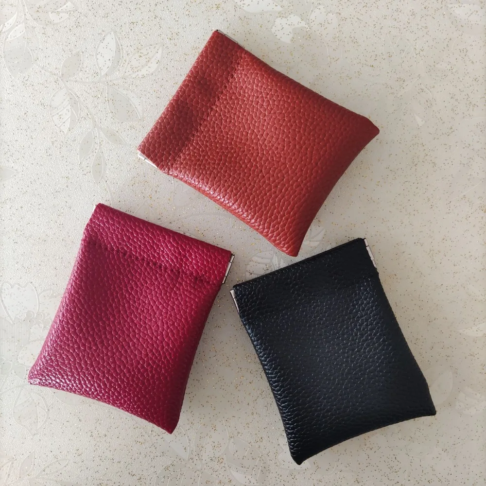 Tragbare pu Leder Münz geldbörse Ohrhörer Kopfhörer halter Tasche für Frauen Männer kleine Brieftasche Wechsel Veranstalter Schrapnell Typ