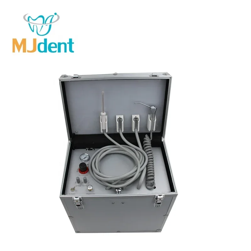 Portable portable denta unit with air compressor