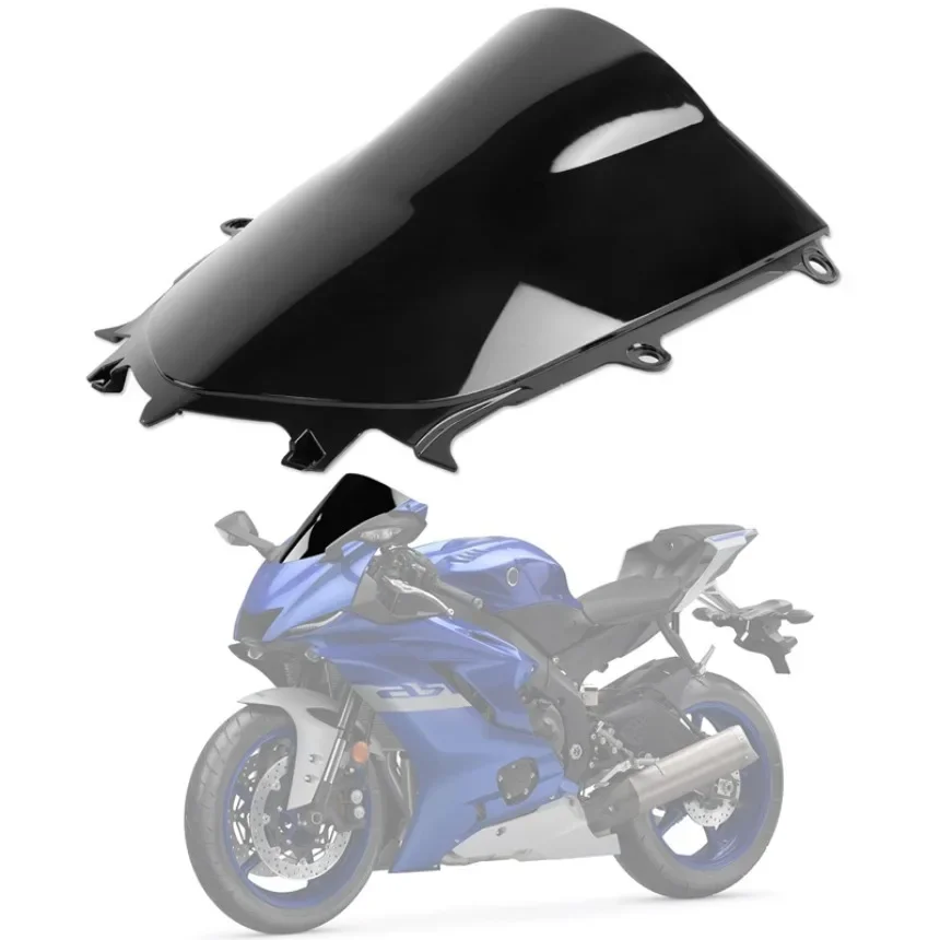 Motorcycle Front Windshield Windscreen Screen Accessories Motos Fits For Yamaha  YZF R6 YZFR6  2017-2021 and R7 2021 2022 1PC