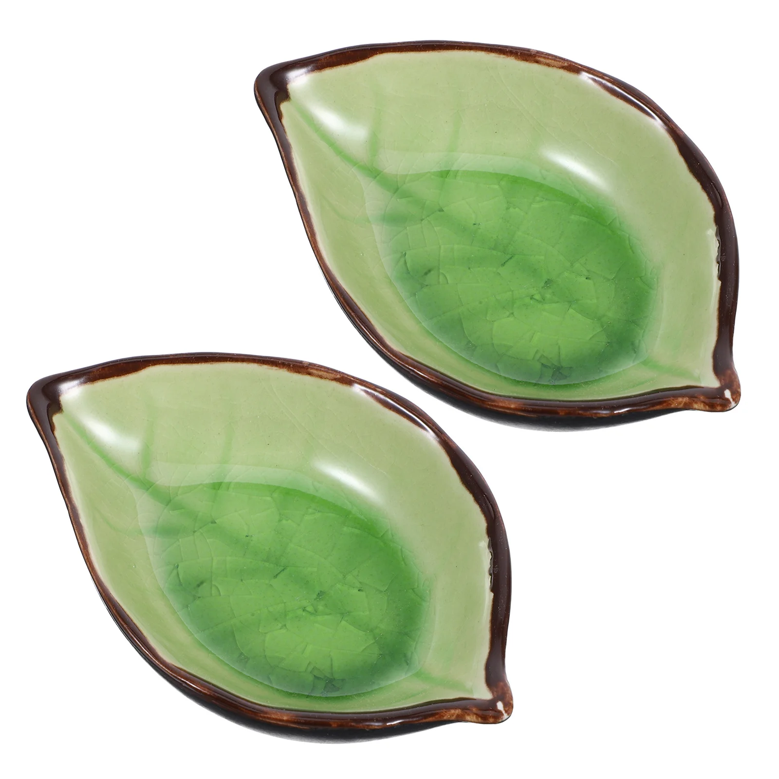 

2 pcs Ceramic Leaf Shaped Spoon Rest For Stovetop Kitchen Utensil Holder Light Green Cooking Spoon Ladle Spatula Organizer