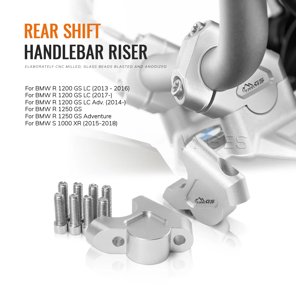 Image of Lenker riser 32mm für bmw r1250gs r 2015 gs r1200gs lc adv adv drag lenker klemme verlängern adapter s1000xr 2015-2019