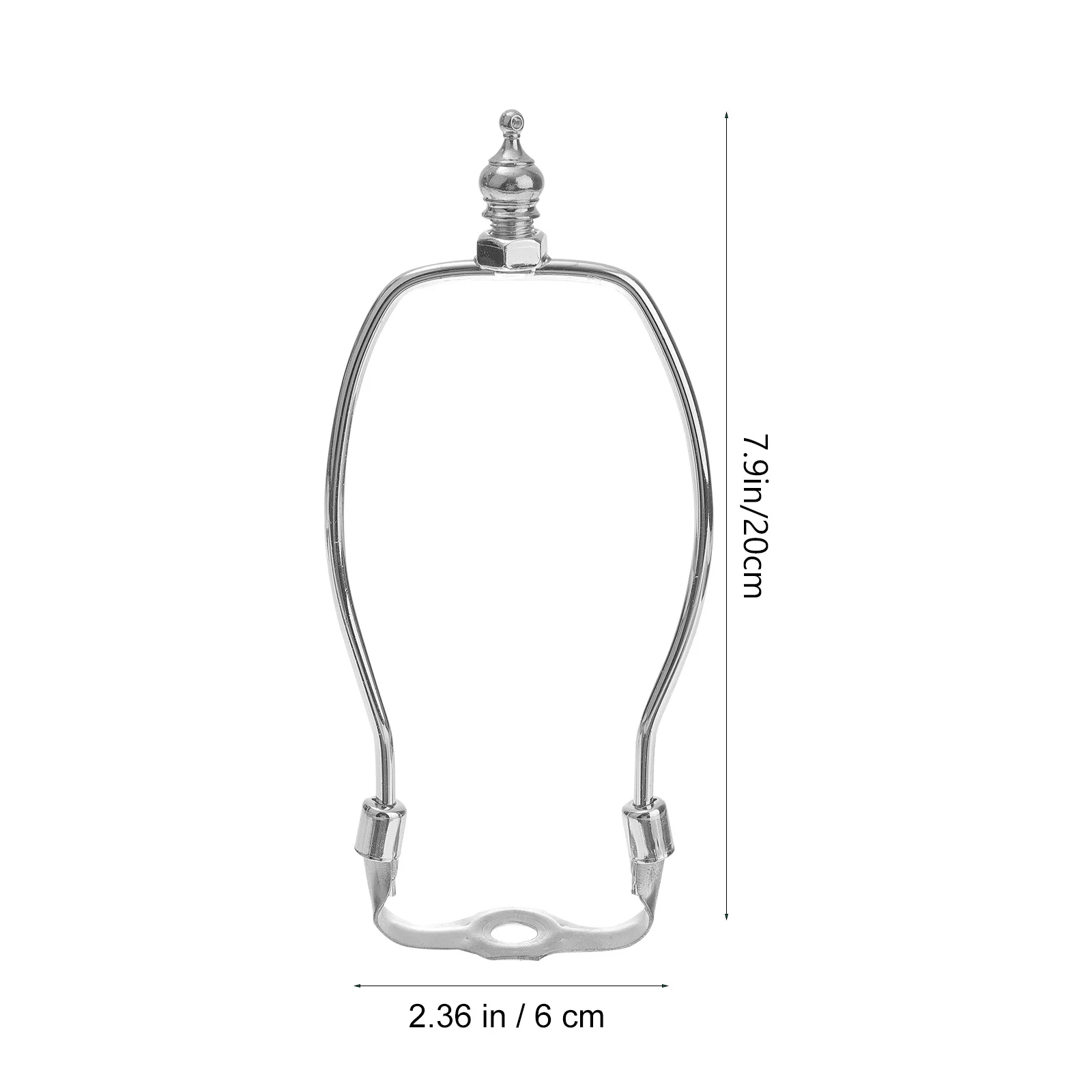 2 conjuntos de lâmpada de metal harpa 9 Polegada acabamento cromado à prova de ferrugem durável suporte de sombra para lâmpadas de chão de mesa acessórios de iluminação