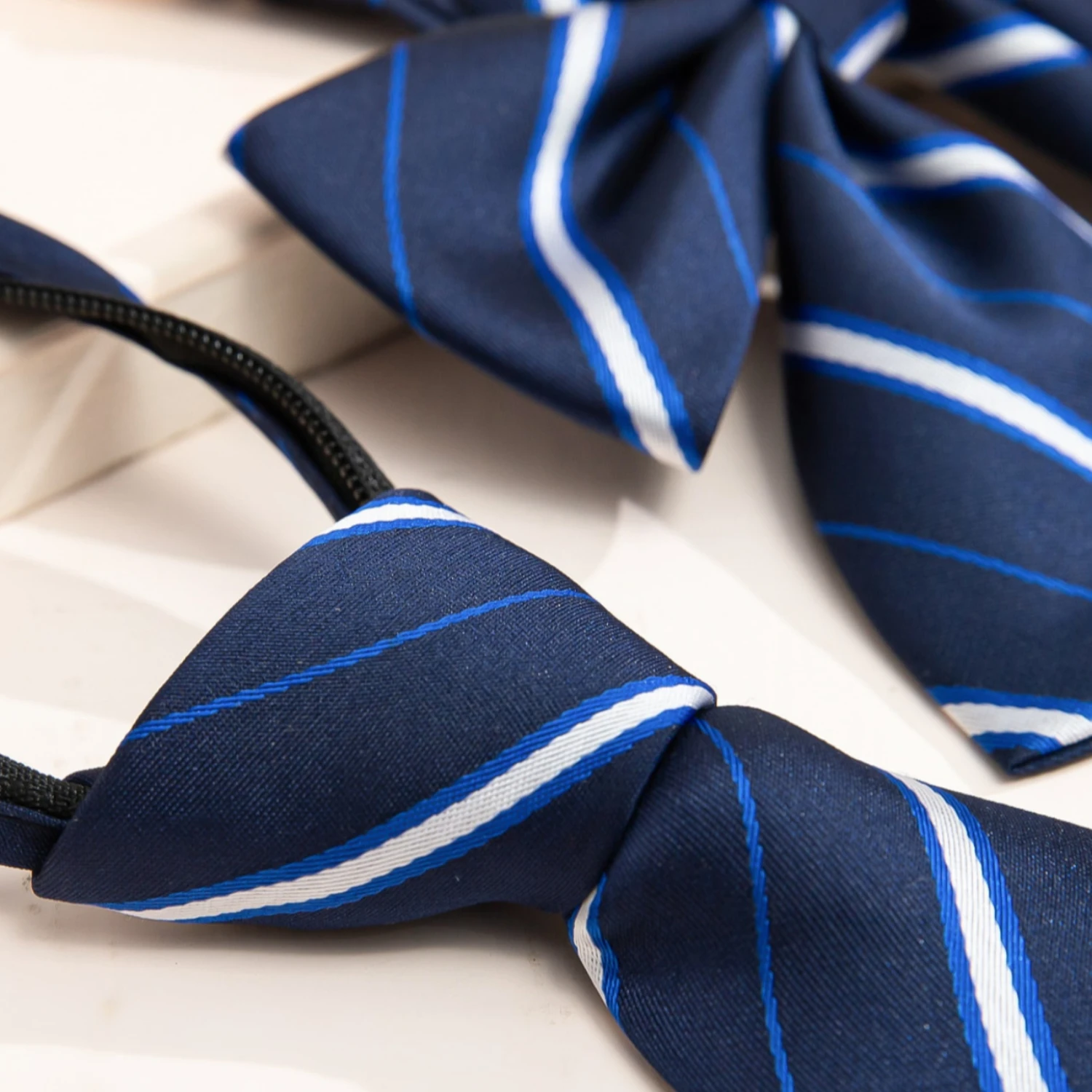 Handcrafted JK-style Striped Necktie & Bow Tie - Youthful School Uniform Accessory