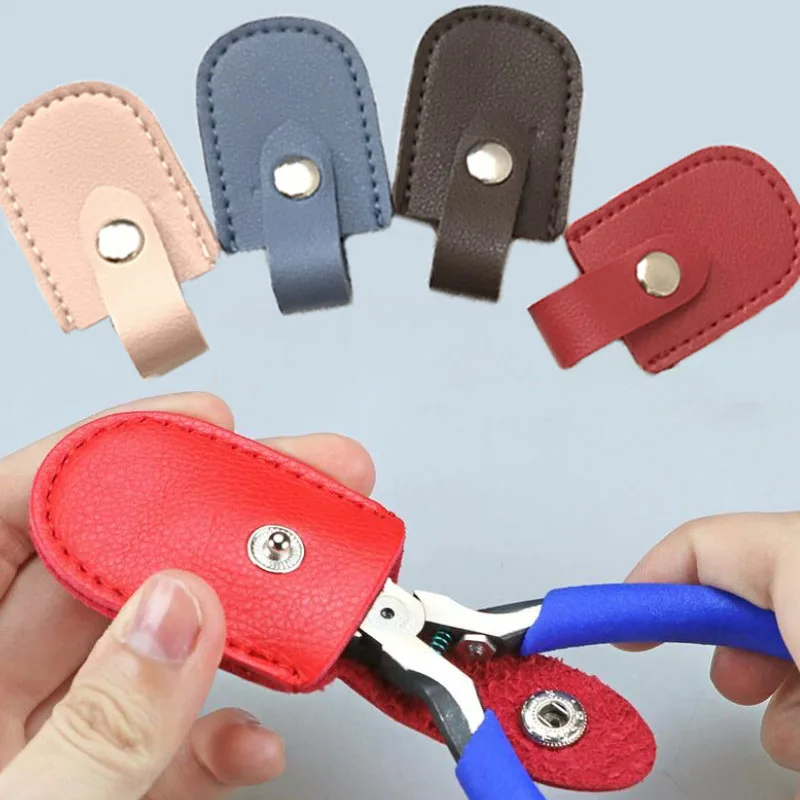 PU Leather Nail Scissors Cover Protective Cap Universal Cuticle Clippers Protect Cover Manicure Pedicure Tool Accessories