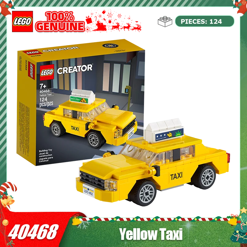

LEGO Building Blocks 40468 Yellow Taxi Puzzle Toy Handmade DIY Building Blocks Boy and Girl Gift Desktop Decoration