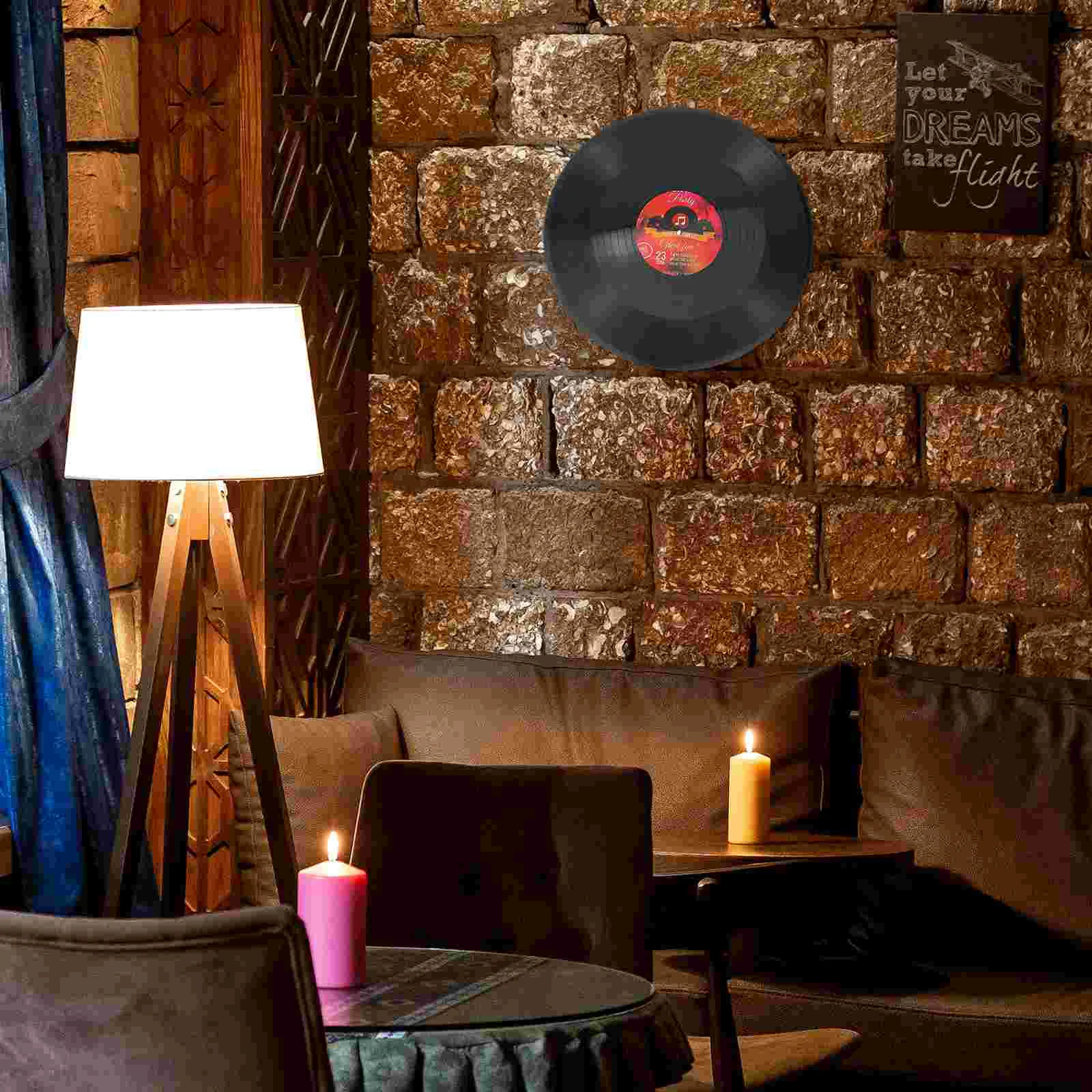 6 Pcs Vinyl Record Decoration Retro Vintage Coasters Poster Records Wall Gift Woman