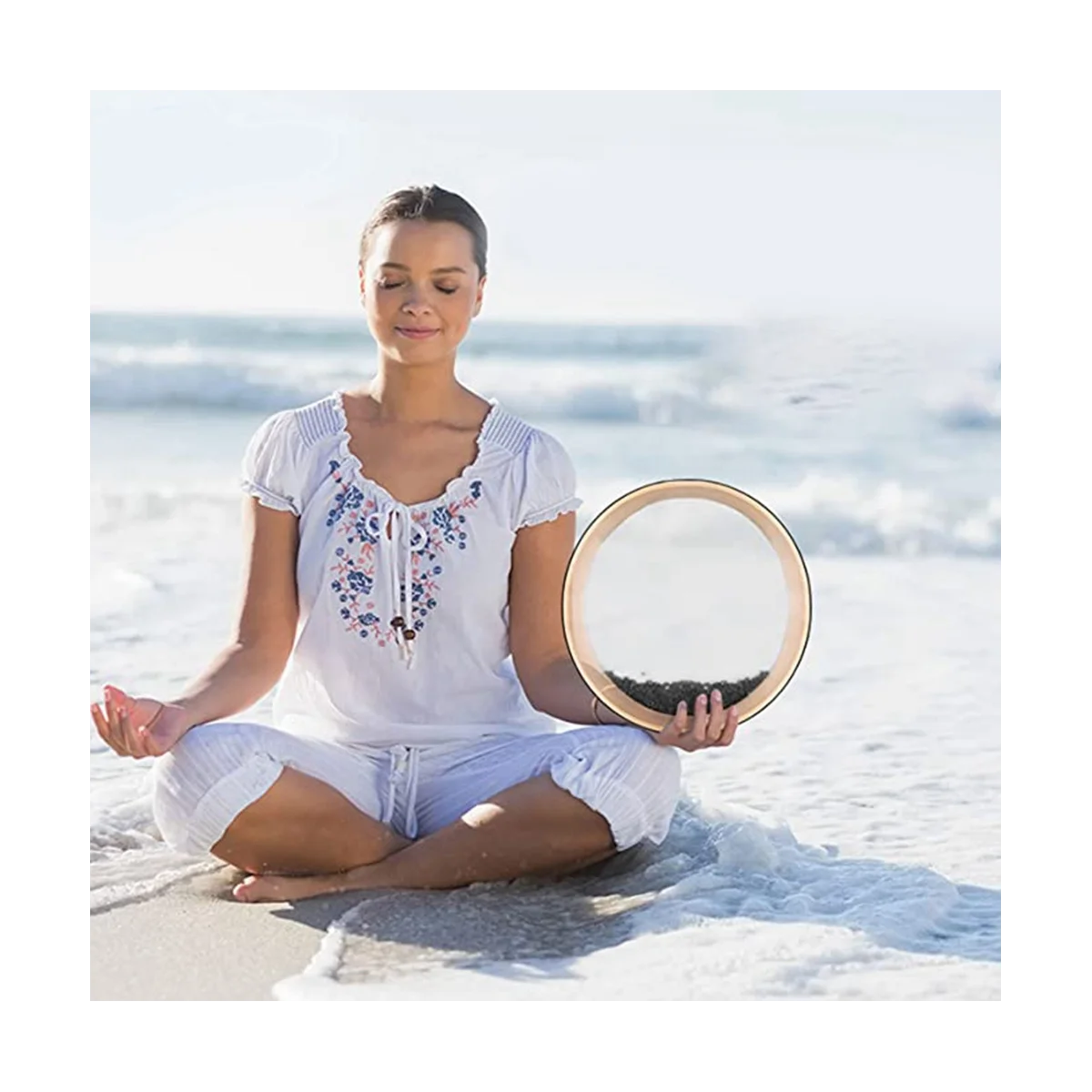 Ocean Drums for Meditation and Relaxation, Natural Color Rain Drums for Stress Relief, Musical Instruments