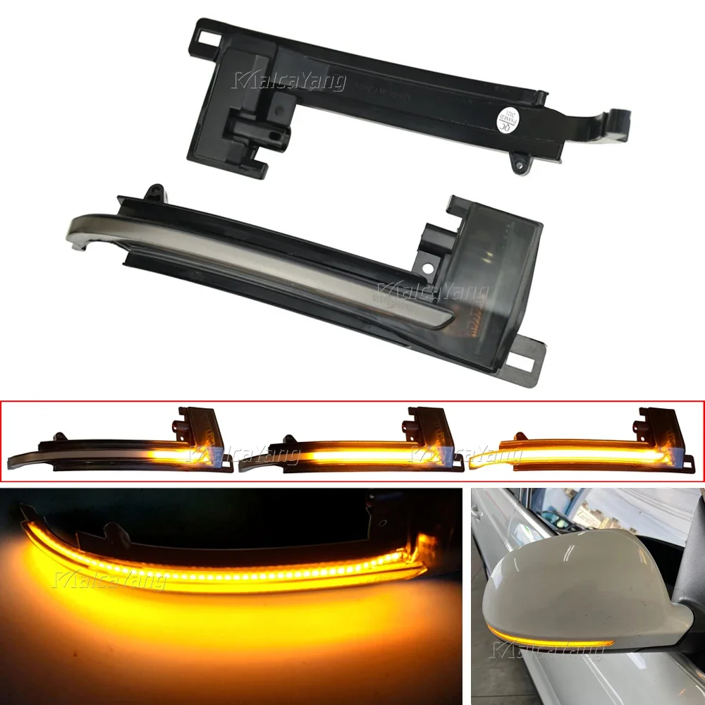 

Динамический мигающий зеркальный светильник для Audi A3 8P A4 A5 B8 Q3 A6 C6 4F S6 Светодиодный указатель поворота Боковой индикатор для SQ3 A8 D3 8K Сигнальная лампа