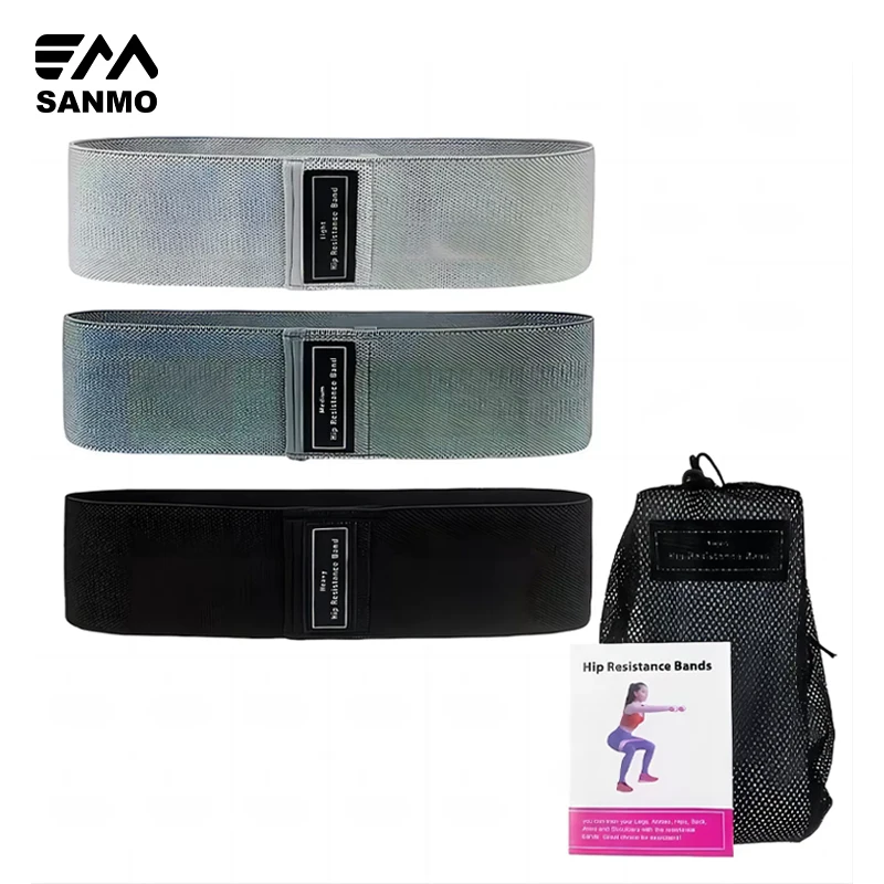 Resistance Bands for Working Out Custom Logo Prin Hip Booty Bands Set Fitness Fabric Resistance Ban Yoga Stretch Tension Band