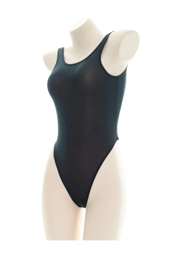 Anime Student Durchscheinender einteiliger Badeanzug Dünner japanischer Damen Enger Body Sexy Bademode Schulmädchen Kostüm Cosplay