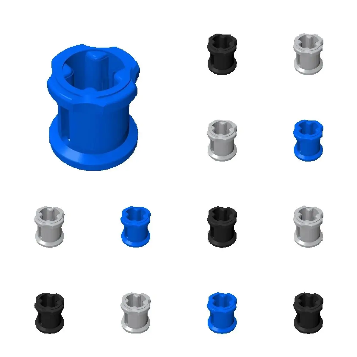 50pcs 3713 6590 Technical Bush Bricks Toys For Technical MOC DIY Buildings Blocks Compatible High-Tech Gift