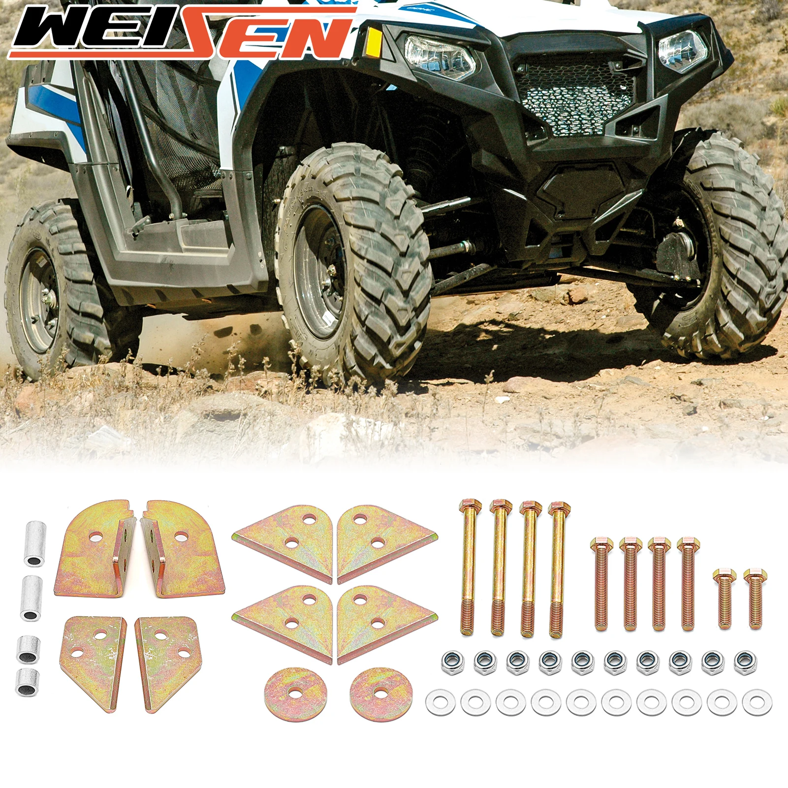 

For 2012-2021 Polaris 570 RZR 4x4 UTV Front & Rear 2" Full Lift Kit Suspension Lift Heavy-Duty Steel Bolt-On Accessories