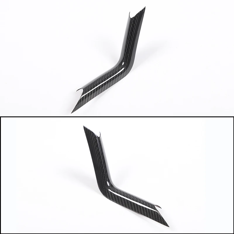 For Jaguar F-TYPE f type 2013+ Car Gear L-shaped Side Trim Real Carbon Fiber Interior Accessories 1 Pcs