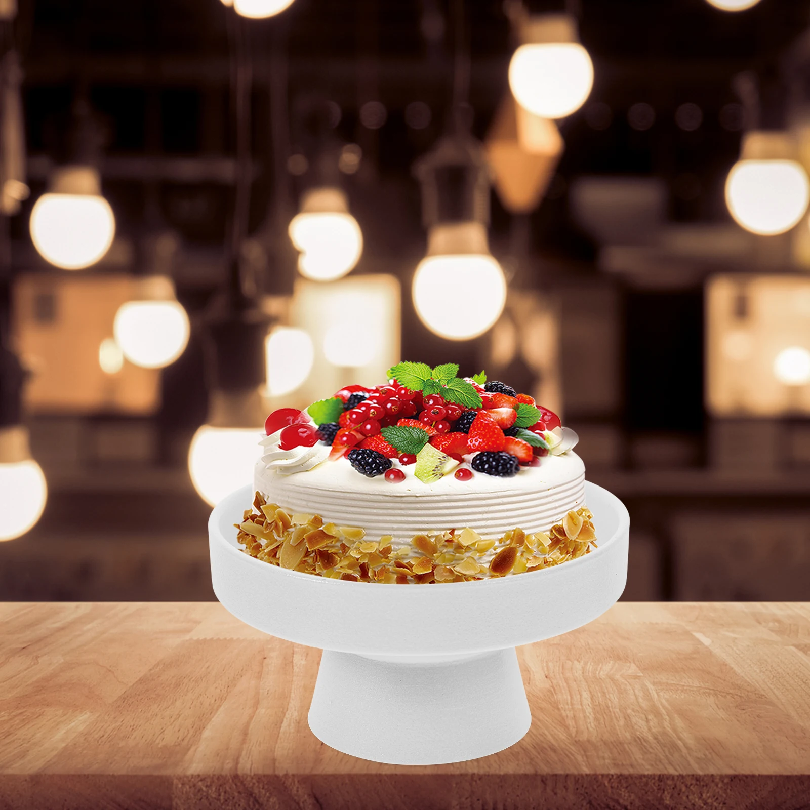 

Elegant High Base Porcelain Fruit Bowl Footed Candy Plate Perfect for Home Parties Kitchen Decorative Use Fruit Basket Porcelain