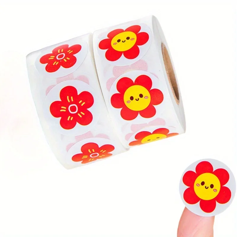 

500 шт. наклейки с яркими цветами-самоклеящиеся, красочные, декоративные наклейки для учителей-идеально подходят для классной комнаты, поделок и подарков