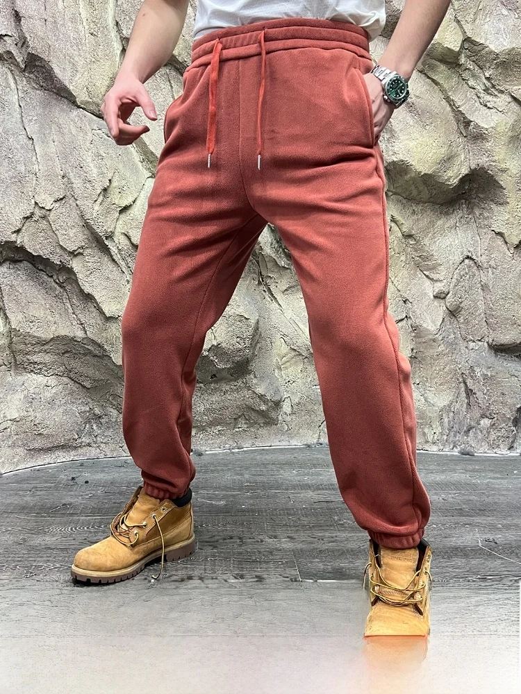 

Double-Sided Fce Outdoor Men's Thermal Storage Sweatpants Windproof Warm Straight Leg mid Waist Long Pants American Casual