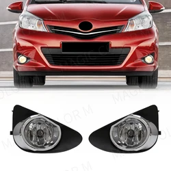 For Toyota Yaris Hatchback 2012 2013 2014 Led Fog Light Daytime Running Lamp DRL Wires Switch Relay Covers Bezel Accessories 12V