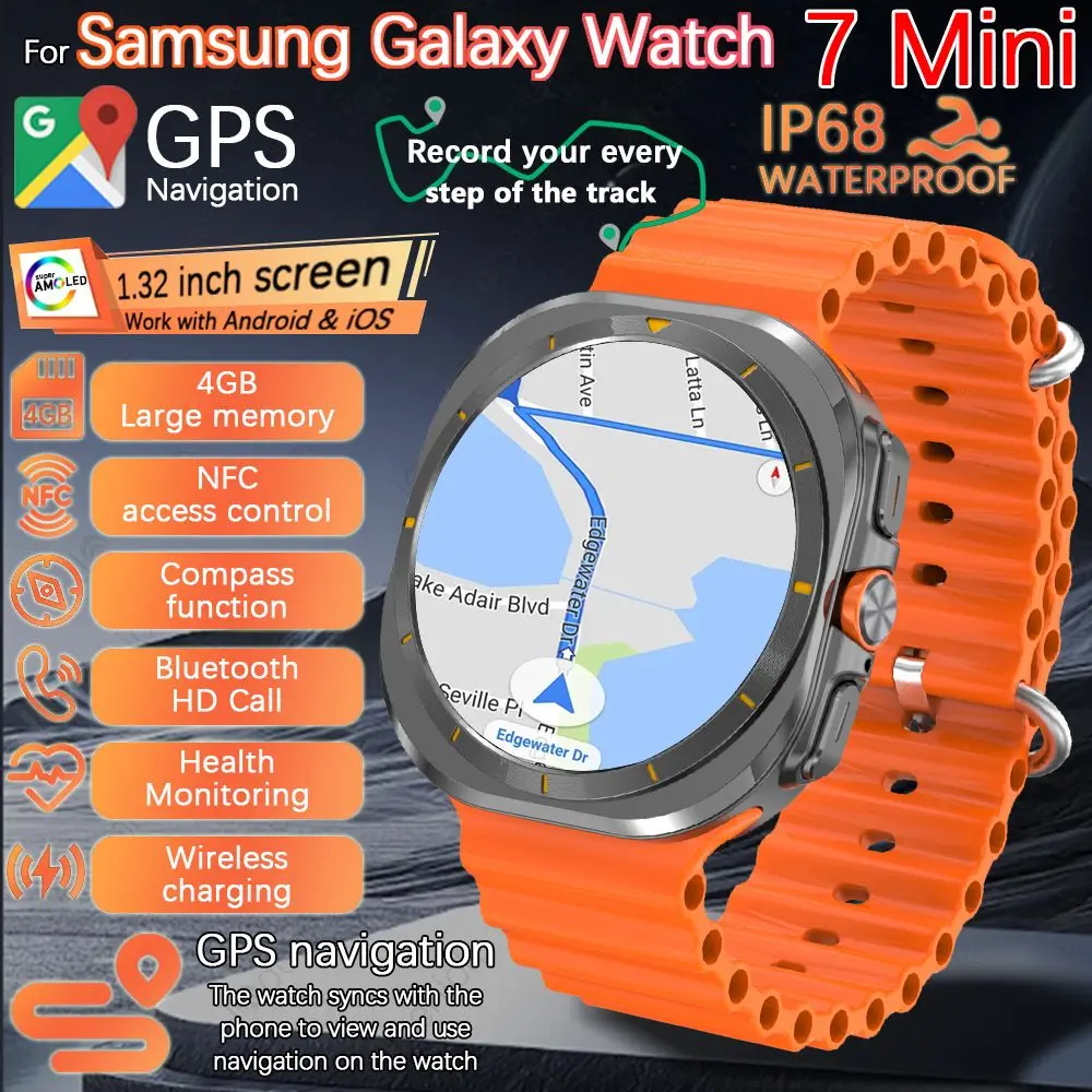2025 NEUE GPS-Navigation Smart Watch Männer 1,32 Zoll 4 GB Großer Speicher MP3/MP4-Player Digitales