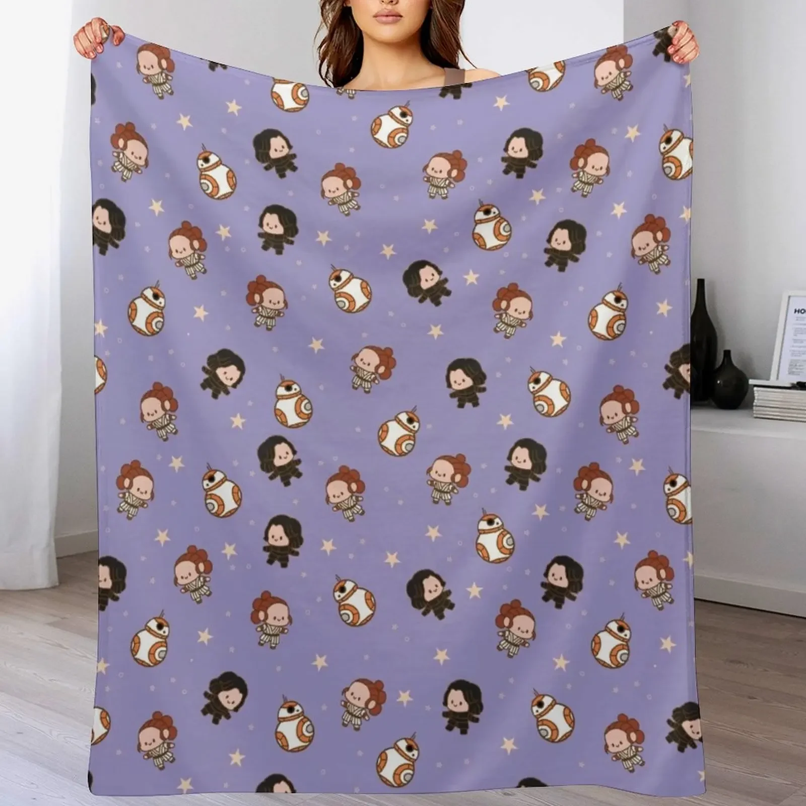 

Reylo Adventure - Purple Throw Blanket All Season Soft Lightweight Blanket for Home