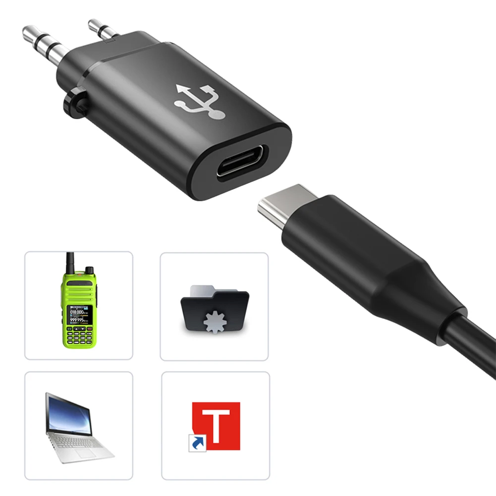 

TPC11 TK To Type-C Programming Cable Adapter USB Program Cable Connector Frequency Writer Connector Walkie Talkie Accessories