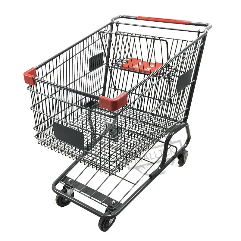 

Supermarket shopping cart, large capacity lightweight convenience store cart American shopping cart