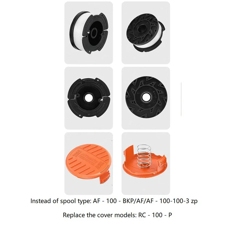 Spool para Black Decker, Weed Eater, String Trimmers, AF-100-3ZP