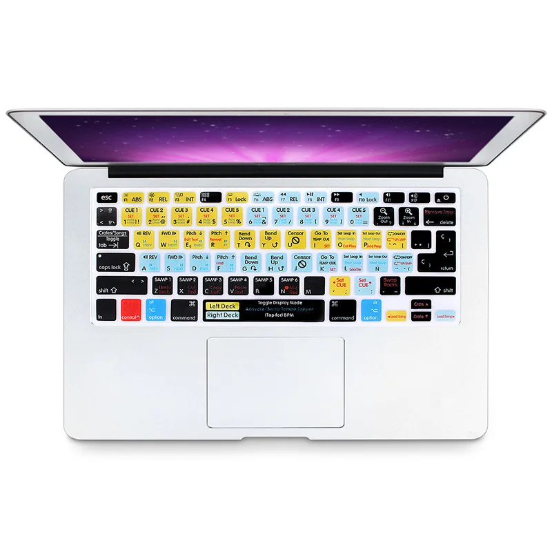HRH Serato Scratch LIVE Spanish Hotkey Shortcuts Silicone Keyboard Cover Protector Skin For Mac Air Pro Retina 13\