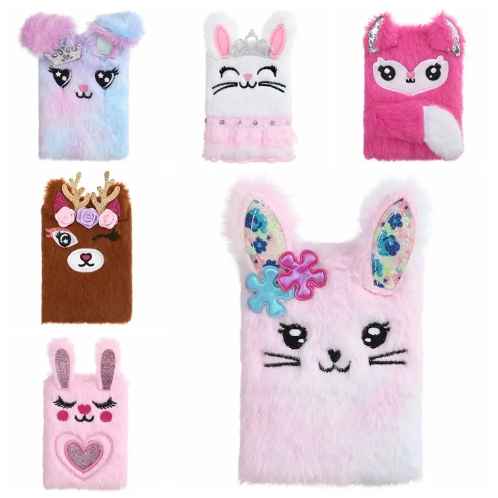 

Small Diary Notebook Bunny Plush Notebook Cartoon Plush Cartoon Notebook Daily Cute Mini Pocket Notepad Children