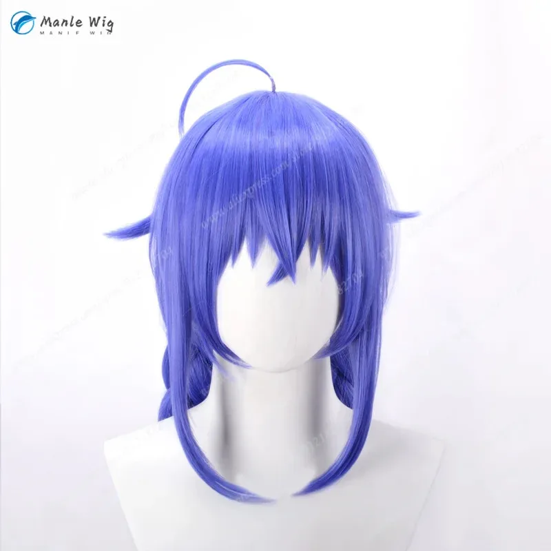 DY2025Anime Roxy Migurdia Cosplay Wig 110cm Blue Purple Braided Pigtail Heat Resistant Synthetic Hair Anime Cosplay Costume Wome
