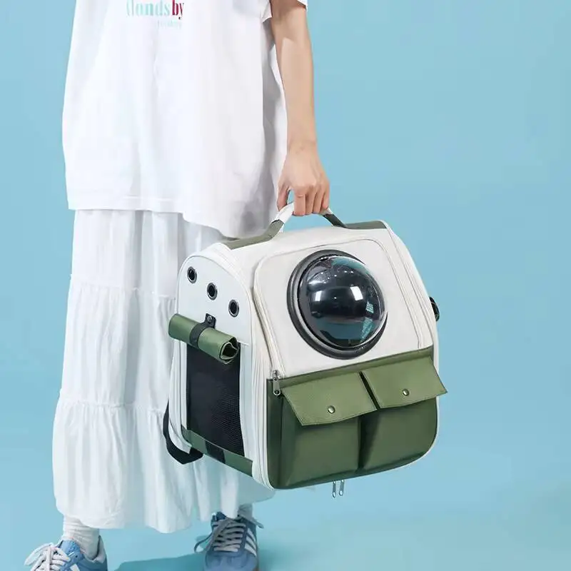 Fashion Pet Carrier Bags Versatile Pet Portable Handbag Outdoor Adventures Breathable Carrying Bag Space Capsule Cat Backpack