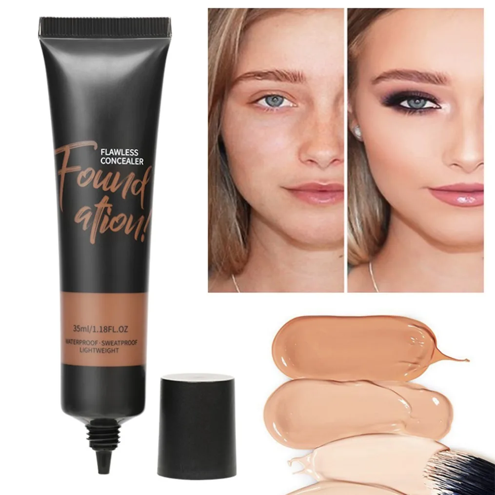 Etichetta privata Logo personalizzato Correttore naturale Tubo morbido BB Cream Idrata Correttore viso Lozione isolante a lunga durata Cosmetico