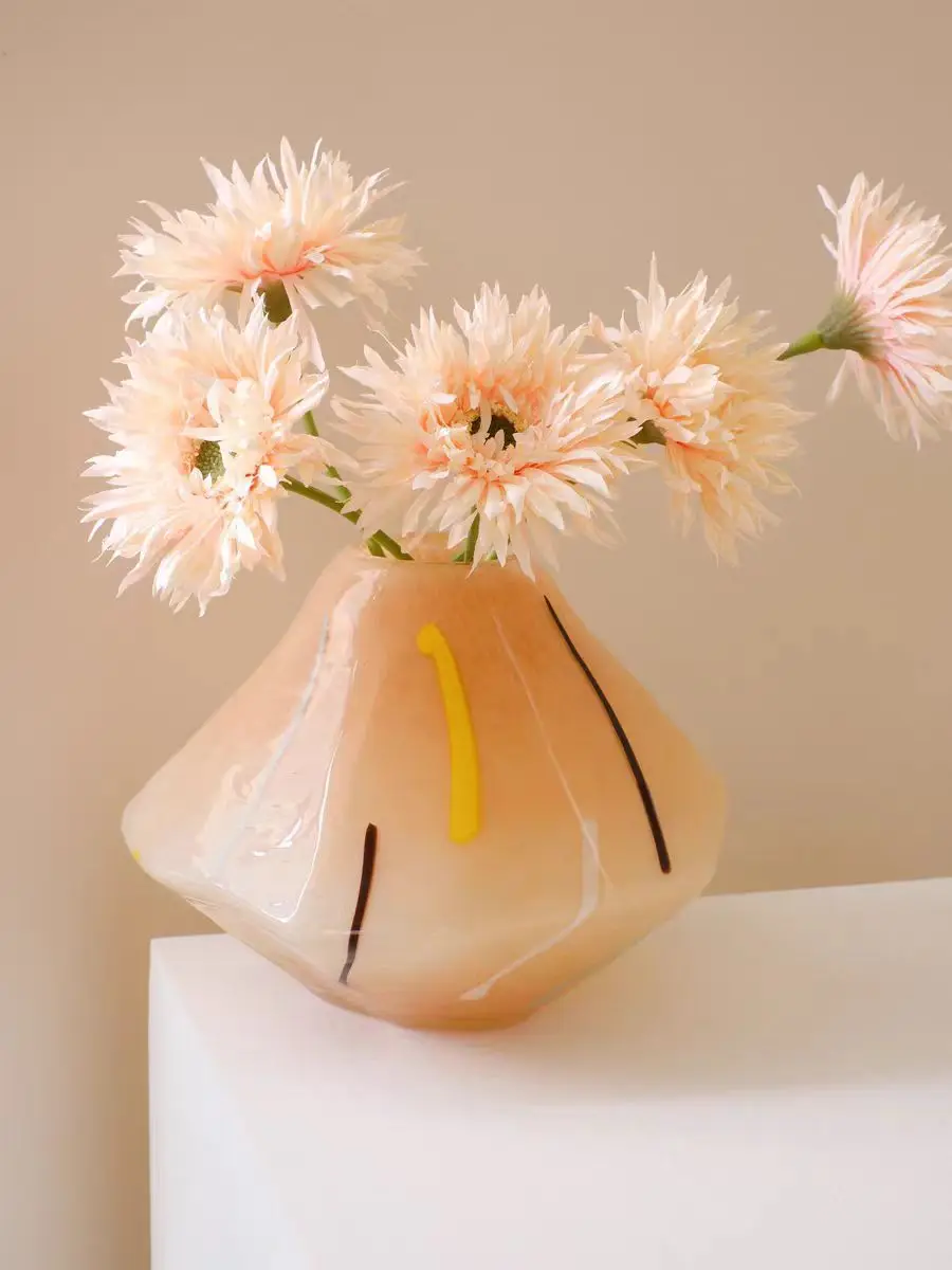 HT Medieval handmade glazed vase retro style home decoration aesthetic soft Ready to ship and purchase with peace of mind