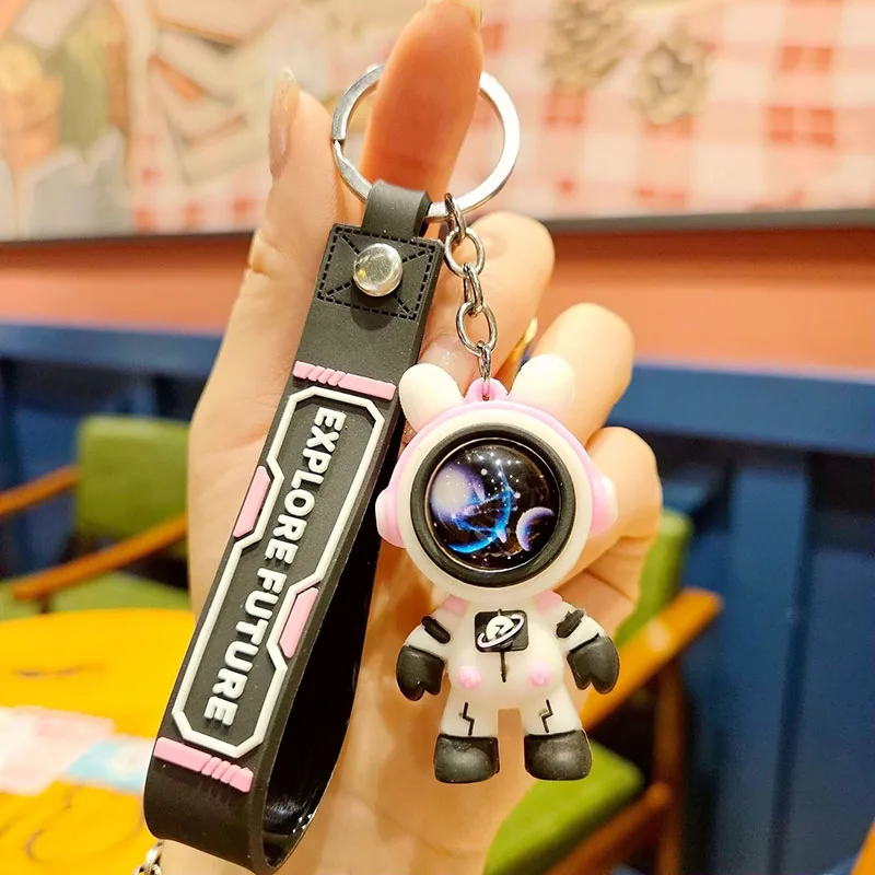 Cartoon Bear Keychain Astronaut Bear Doll Keyring Bag Pendant Couple Car Keyholder Creative Bag Charm Accessories - view 5